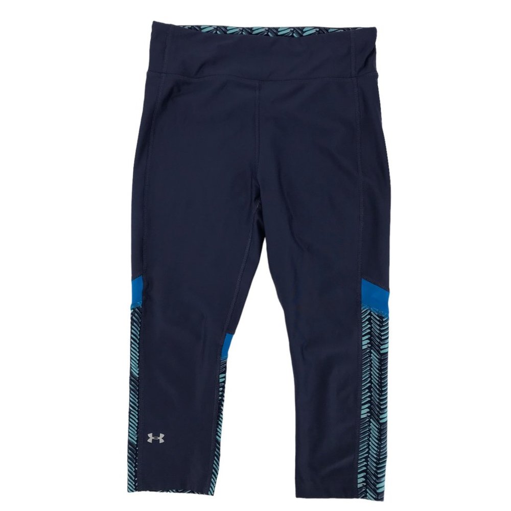 Under Armour Womens Blue Compression Athletic Active Cropped Legging Size M